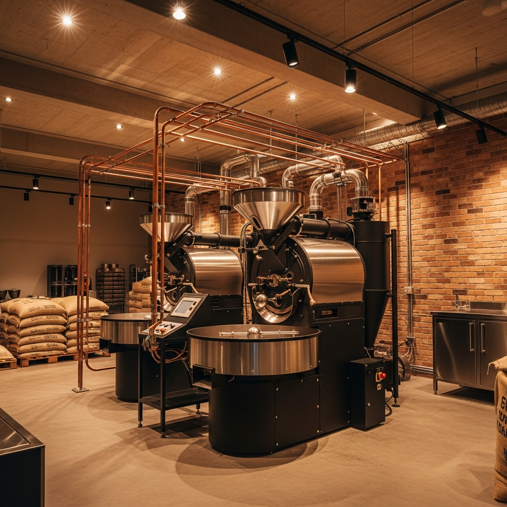 Convection roasting process producing low-acid coffee beans
